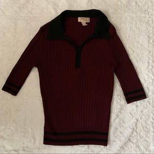 Maroon and black vintage top